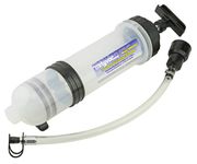 Mityvac MVA6852 1.5 Liter Fluid Evacuator Extractor and Dispensing Syringe, Twist-Valve, Dual-Seal Piston, MVA7218 Rubber ATF Adapter, for Master Cylinders, Transaxles, Power Steering and Coolant