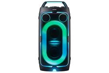 Samsung with in-Built Battery | 18 Hours of Playtime | Party Lights + | Grip & Roll | Splashproof IPX4 | Waveguide | USB Input | 3.5mm Jack | 240 W Bluetooth Party Sound Tower (MX-ST50F/XL, Black)