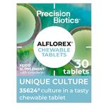 Alflorex Chewable - Daily Gut Health Probiotics Supplement with Unique Bifidobacterium Longum Bacteria Strain 35624 - Bacterial Cultures - Strawberry & Banana Flavour - 30 Chewable Tablets