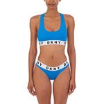 DKNY Women's Cozy Boyfriend Racerback Bralette Bra, Hot Blue, XL