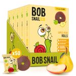 Bob Snail Healthy Snacks 50pcs, 500g - Fruit Roll with Pear - No Added Sugar