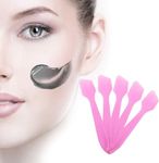 100Pcs Plastic Mask Spoon, BetterJonny Disposable Frosted Cosmetic Spoon Pink Facial Makeup Spoon Cream Spatula Scoop for Easy Mixing and Sampling