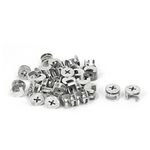 Sourcingmap 30Pcs Furniture Connecter Cam Lock Fittings 15mm x 12mm for Cabinet Drawer Dresser and Wardrobe Furniture Panel Connecting