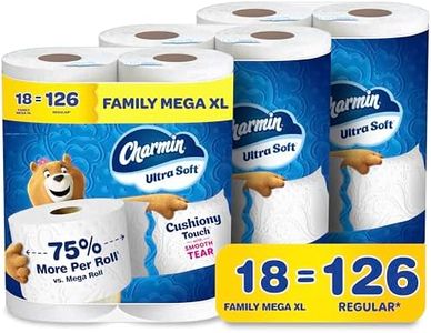 Charmin Ultra Soft Toilet Paper 18 Family Mega XL Rolls, 385 Sheets Per Roll