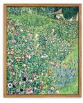 UPWOIGH Vintage Framed Wall Art,12x16in Gustav Klimt Print, Green Botanical Modern Art, Italian Garden Floral Landscape Poster for Living Room Bedroom Desk Décor,1Pack Gift