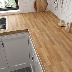 VaryPaper Peel and Stick Wood Panel Wallpaper 40cmx200cm Light Brown Wood Contact Paper for Kitchen Countertops Wood Effect Sticky Back Plastic Wood Vinyl Wrap for Furniture Worktop Covering Shelves