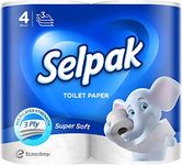 Selpak Toilet Paper Bathroom Tissue Roll - 3ply (4 Rolls/Pack)