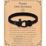 TEVOP 18th Birthday Gifts for Boys, Birthday Bracelet Gifts for 18 Year Old Boys, Unusual 18th Birthday Gifts for Son Grandson Nephew Brother