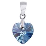 Ananth Jewels 925 Silver BIS Hallmarked Heart Pendant Chain for Women and Girls BLUE