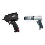 Astro Tools 1894 Onyx 1/2""Thor" Impact Wrench & Ingersoll Rand 114GQC Air Hammer - 3 PC Chisel Set