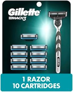 Gillette Mach3 Mens Razor, Includes 1 Handle, 10 Razor Blade Refills