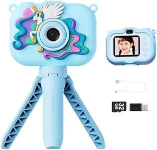 My Little Pony Princess Series Children's Cameras,Digital Point & Shoot Cameras with Bracket, Christmas Birthday Gifts Girls Boys Age 3-12, Kid's Camera with SD Card,Princess Celestia
