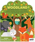 Petit Collage Coloring Book with Stickers Woodland