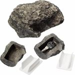 QOOWFEANIG Fake Rock Key Hider Waterproof Dustproof Real Stone, Hider Simulation Spare Hidden Gardens Looks Holder Rock Stone type Home Improvement Key, Real Look and Feel Stone, Garden, Geocaching