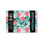 Zen Sangam Express your Mind A3 Gouache Glued Sketch Paper Pad 300 GSM Cold Pressed Gouache Book Rough Grain Surface (29.7x42cm) - 12 Sheets