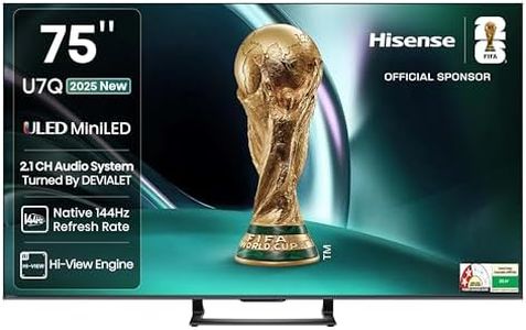 Hisense 189 cm (75 inches) U7Q Series 4K Ultra HD Smart QLED Mini LED TV 75U7Q (Black)