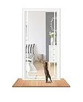 Cat Screen Door Fits Door Size 90cm x 200cm, Heavy Duty Pet Screen Door, Prevent Dogs Cats from Running around, Partition Mesh Cat Door Screen, Double Zip