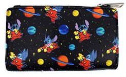 Loungefly x Disney Lilo and Stitch in Space Allover-Print Flap Wallet