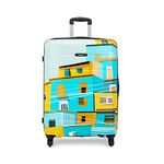 Safari Polycarbonate (PC) Oasis 77 Cms Large Check-in Hardsided 4 Wheels Printed Luggage/Spinner Suitcase/Trolley Bag (Multicolor)