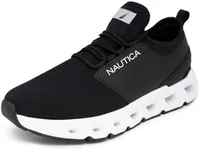 Nautica Men's Running Sneakers Sport Lace-Up Athletic Shoes for Gym Tennis – Cushioned, Breathable, Lightweight & Comfortable-Cerce, Black, Size 10