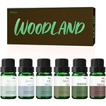 Fragrance Oils, MitFlor Woodland Scented Oil Set, Woody Forest Aromas, Essential Oils for Diffuser, Soap & Candle Making Scents, Aromatherapy Oil Gift Set, Pine Forest, Cedarwood, Frosted Fir and More