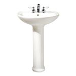 American Standard 0236.111.020 Cadet Pedestal Top and Leg with Center Hole Only, White