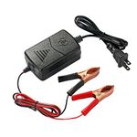 Car Battery Charger,12V Battery Charger with Crocodile Clip and Power Indicator , Smart 3 Stage Charging Battery Charger Maintainer for Car, Motorcycle, RV, SUV, Lawn Mower, Boat, RV, SUV and More