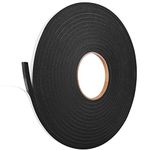 Self Adhesive Foam Tape Weatherstrip 1/4In x 1/4In x 50Ft High Density Foam Insulation Strips Foam Seal Weather Stripping with Strong Adhesive for Door and Window Sound Isolation Soundproofing