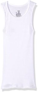 Hanes Boys' Big Ultimate Cool Comfort Tank Undershirt 5-Pack, White, Medium