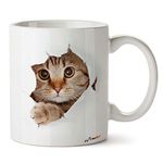 FirseBUY 3D Cute Kitten Printed Coffee Mug Gift for Cat Lovers 325ml