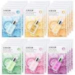 24PCS Face Sheet Masks,Moisturizing & Hydrating Facial Mask,Lightweight and Absorbable Face Mask Set for All Skin Types,Day and Night Can be Used