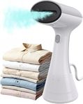 OLAYMEY Clothes Steamer, Powerful 1000W Handheld Steamer Clothing 25G/Min for Steam Output Wrinkle Removal, Portable Garment Steamer Iron for Home, Office & Travel, Whtie, T201