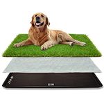 Dog Grass Large Potty Patch, Artificial Dog Grass Bathroom Turf for Pet Training, Washable Puppy Pee Pad, Perfect Indoor/Outdoor Portable Potty Pet Loo (Tray system-35"X22.6")