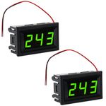 Shockley AC 70V-500V Mini Digital Voltmeter 2-Wire LED Display Panel Voltage Test Meter (GREEN, 2)