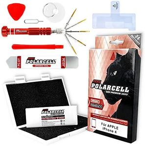 PolarCell Batterie Compatible avec Apple iPhone 4 4G | avec kit d'outils | 1550mAh, 10% de capacité en Plus Que la Batterie d'origine