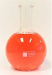 Flat Bottom Boiling (Florence) Flask, Borosilicate Glass, 1000 ml