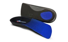 PRECISION ORTHOMEDICS ® - 3/4 Orthotic Arch Support Insoles for Plantar Fasciitis Fallen Arches Over Pronation Flat Feet – Suitable for Both Men & Women (Large (UK: 9-10.5))