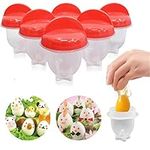 Egg Boiler Silicone (6 Pack),Hard Boiled Egg Cooker Without Shell Easy Eggs, Non Stick Boiled Steamer Eggs, BPA Free Maker Egg Poacher Egg Cooker Cups, Fast Poaching for Kitchen Gadgets