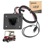 10L0L Golf Cart 48V Charger Receptacle for EZGO RXV & TXT, OEM# 602529 613304