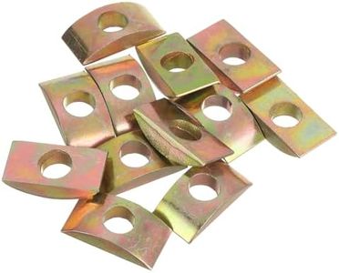 uxcell 12 Pcs M8 Half Moon Nuts Washers, Iron Solid Half Moon Nuts Spacer Washer, Spacer Connector Hardware Fittings, Bronze