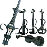 Aliyes 4/4 Full Size Solid Wood Electric Cello Violoncello Maple Wood body Ebony Fittings with Bag, Bow, Rosin, Aux Cable, Earphone, Extra set of strings(Art White Flowers)(ALDSDT-1306)