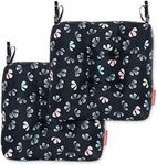 Vera Bradley by Classic Accessories Water-Resistant Patio Chair Cushions, 19 x 19 x 5 Inch, 2 Pack, Gingko Butterflies