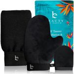 Self Tanning Mitt Applicator Set - 3 in 1 Ultra Soft Mitts, Exfoliating Glove, Face & Body Tanner Glove w/Thumb, for the Perfect Streak-Free Fake Tan, Velvety Soft Tanning Lotion Applicator, Reusable