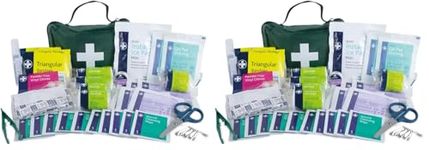 Lewis-Plast Premium First Aid Kit for Home Car Holiday and Workplace - Includes Bandages, Eye Pods, Ice Packs and Essentials for Everyday Situations, 90 Count (Pack of 2)