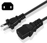 Sliq Gaming [UL Listed] 2 Prong AC Power Cable Cord - for Xbox One Original, Xbox 360 E, PlayStation 3 & PS4 Slim & Pro (6 Feet)