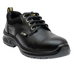 HILLSON Clawz Safety Shoe for Men CL-01 | Most Comfortable Industrial Footwear with Orthobounce in-Socks, Dual Density Sole, Steel Toe Protection, Heat, Water & Oil Resistant | Size 10 India/UK Black