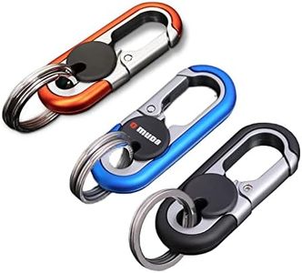 EHBELIF Men’s Car Key Chain, 3 Pack Personalized Car Keychain for Men, Double Ring Design, High-elasticity Buckle, 3 Pcs, Medium