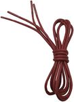 VSUDO Waxed Round Formal Dress Shoe Laces, Diameter 2.5mm Thin Oxford Shoelaces for Brogues Derby or Blucher Shoes, Replacement Shoestrings for Oxford Ankle Boots or Desert Boots, Burgundy Red, 55" (