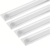 Bellanny 30W LED Batten Lights, 3ft LED Tube Light, 6500k Daylight White Ceiling Surface Mounted Light, 3600LM 180 °Beam Angle Ceiling Light for Office, Bathroom, Kitchen (4 Packs)