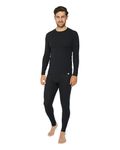 Men's Merino Baselayer Set (LS Shirt + Tights) S Black 1-pack